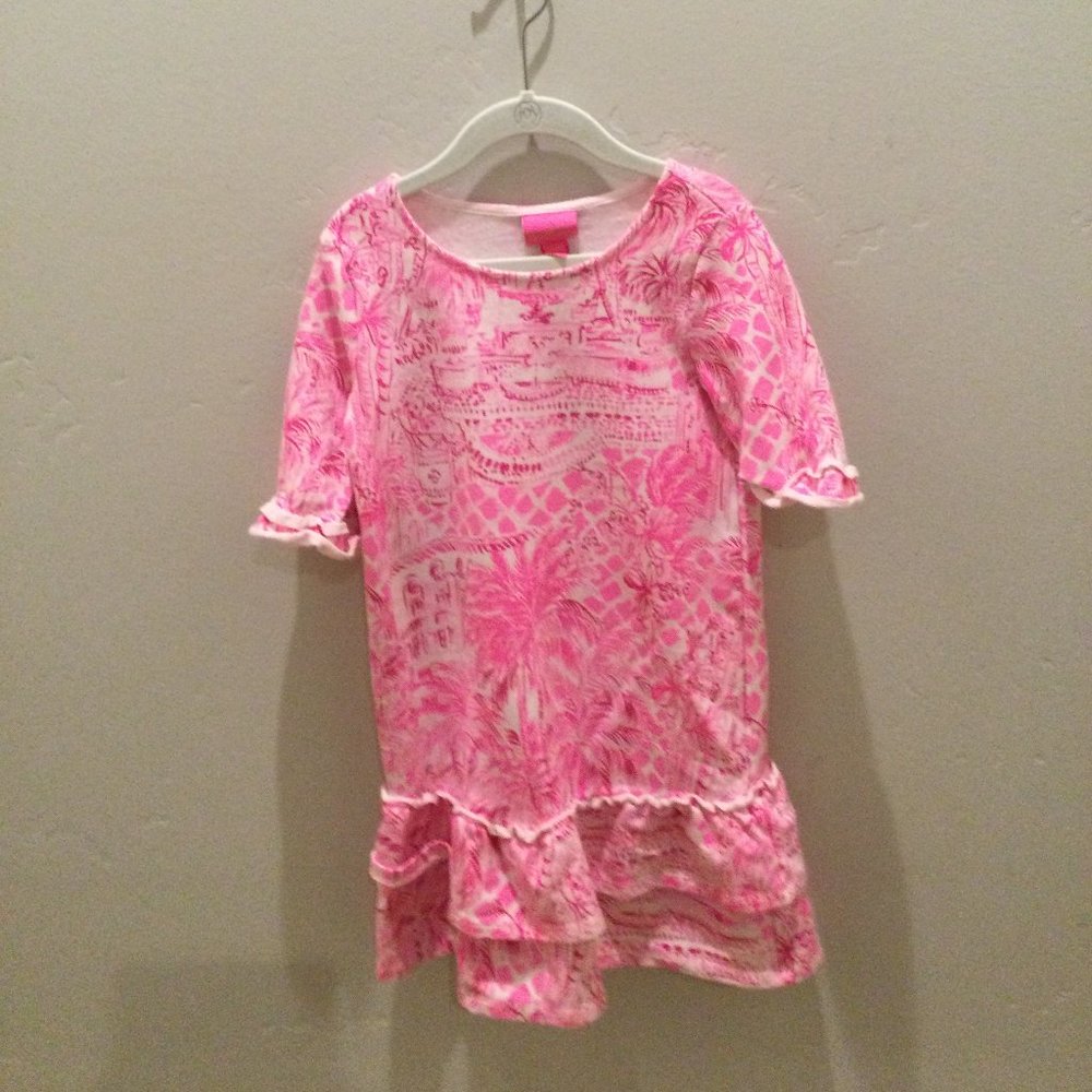 Lilly Pulitzer Kaiylin Girls Short Sleeve Dress / Size Medium (6-7)